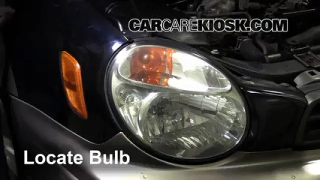 2002 Subaru Outback 2.5L 4 Cyl. Éclairage Feux de route (remplacer l'ampoule)